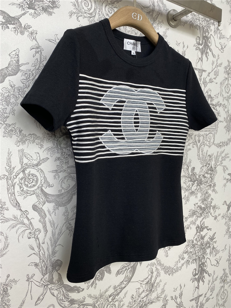Ch**el new double c t-shirt replica designer clothes