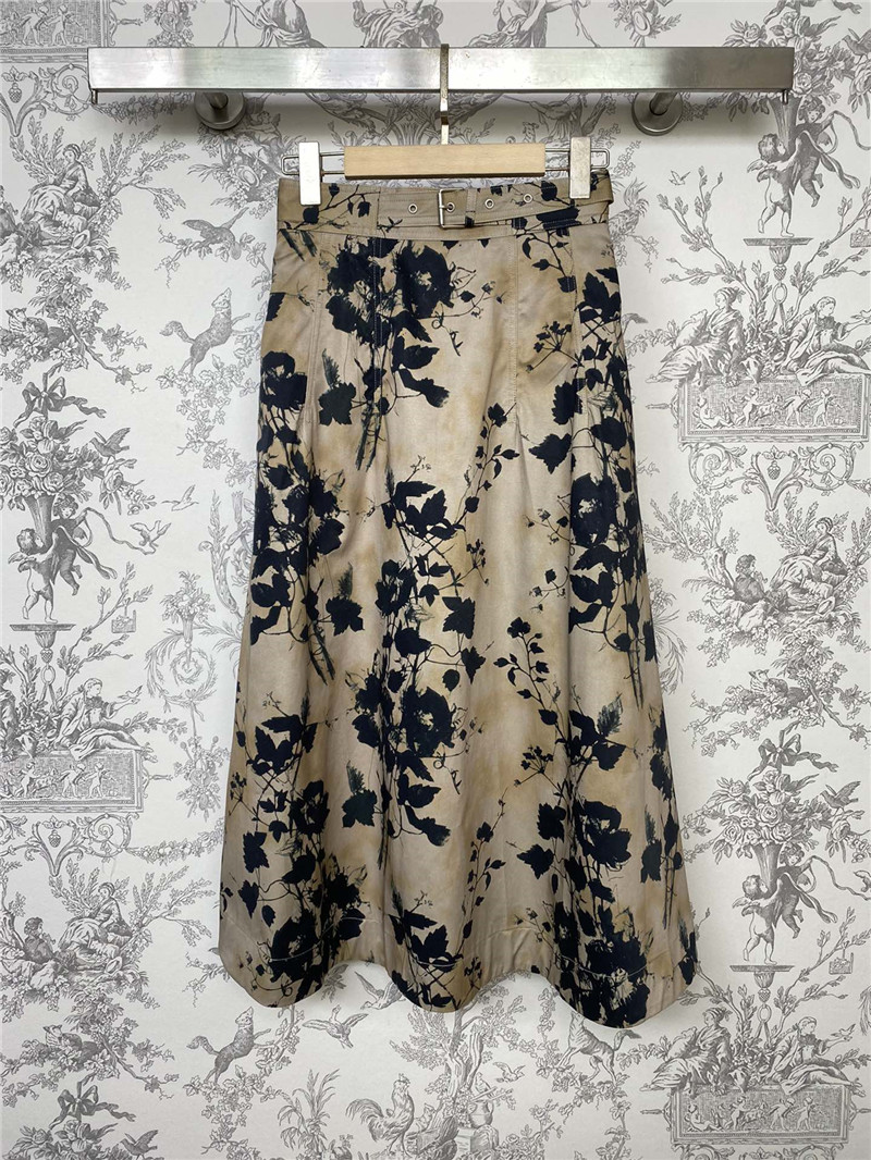D10r ink floral tie-dye skirt replica clothes