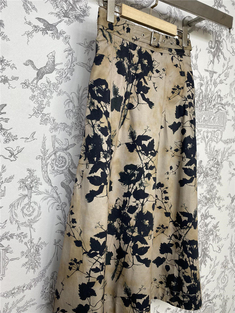 D10r ink floral tie-dye skirt replica clothes