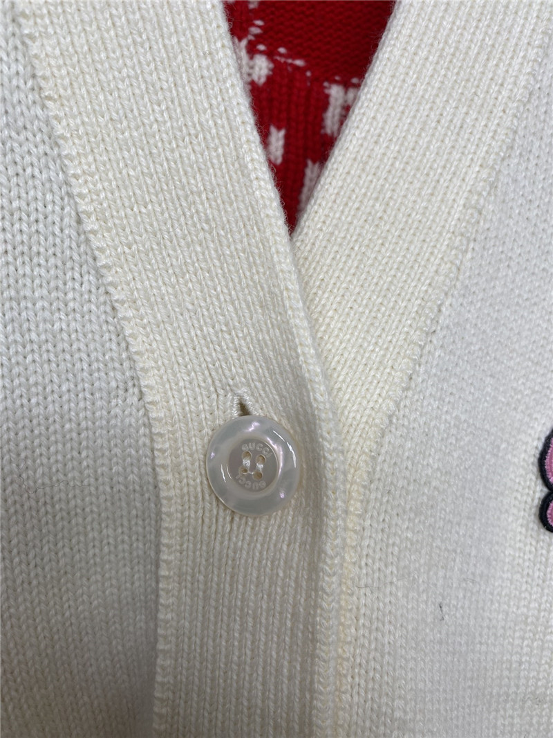 Gvc*1 appliqué jacquard knit cardigan