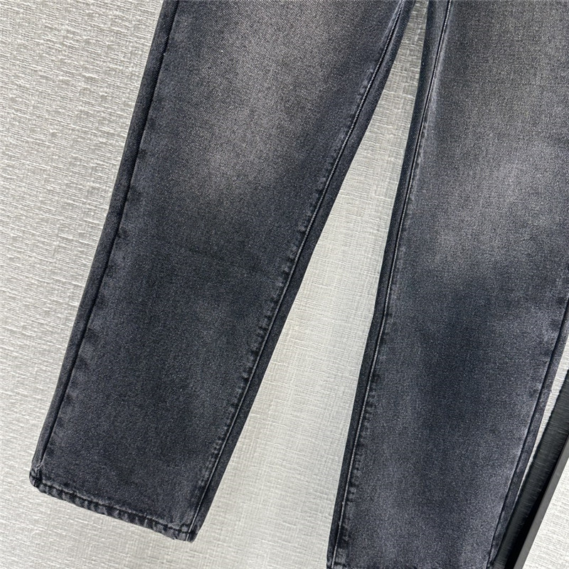 A1exa*der wang embossed letter denim trousers replica clothing