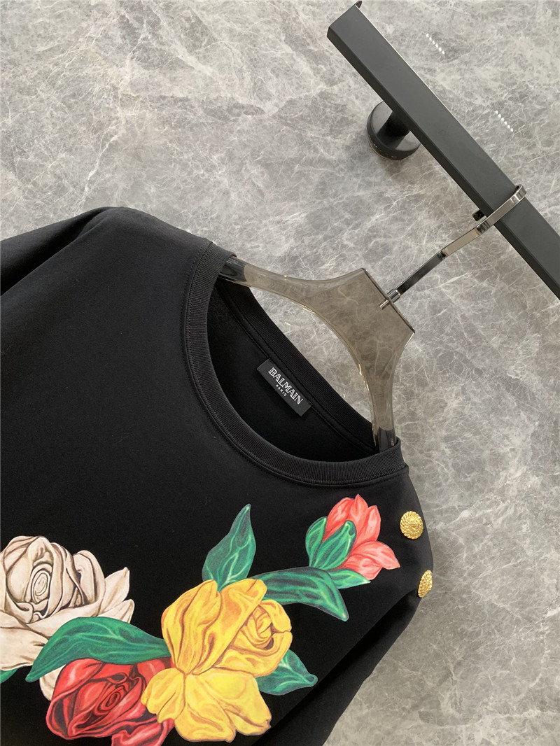 Balmain round neck short sleeve T-shirt replica d&g clothing