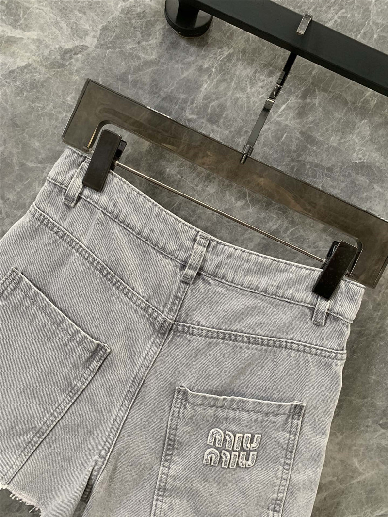 M1um1u work style denim shorts replica clothing sites