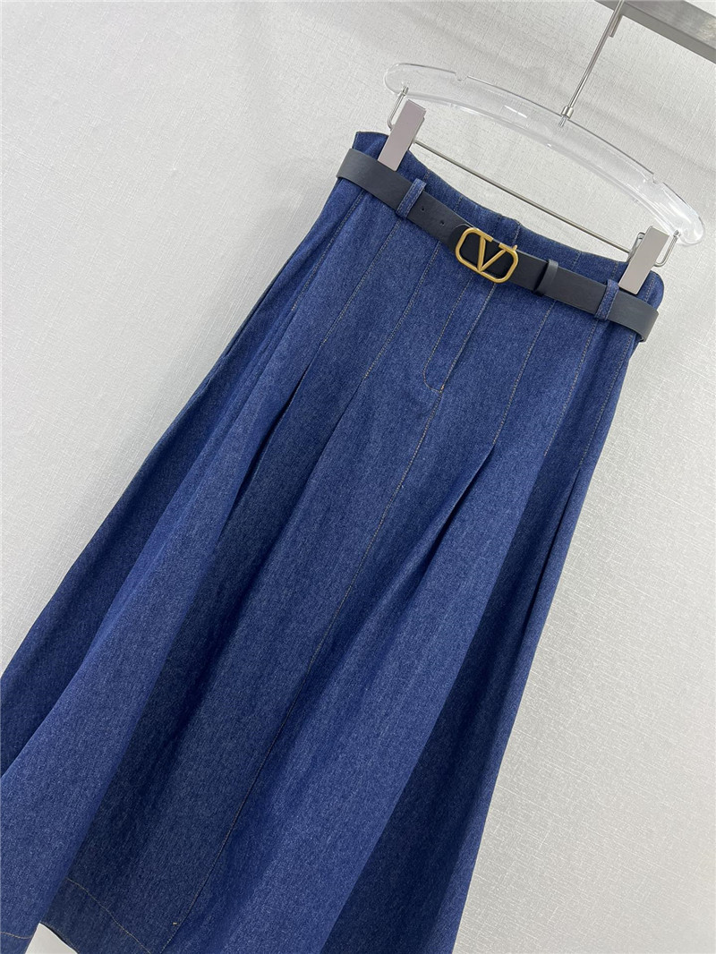 Va1e*ntin0 new denim skirt cheap replica designer clothes
