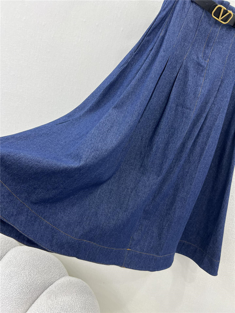 Va1e*ntin0 new denim skirt cheap replica designer clothes