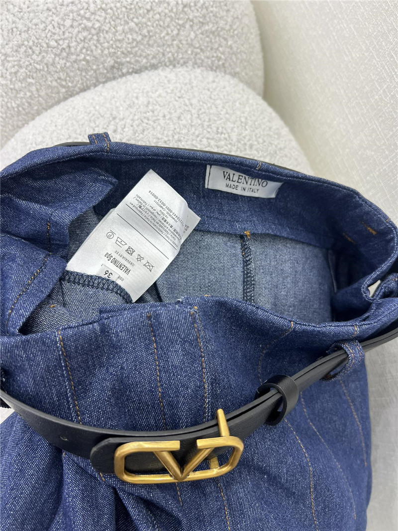 Va1e*ntin0 new denim skirt cheap replica designer clothes