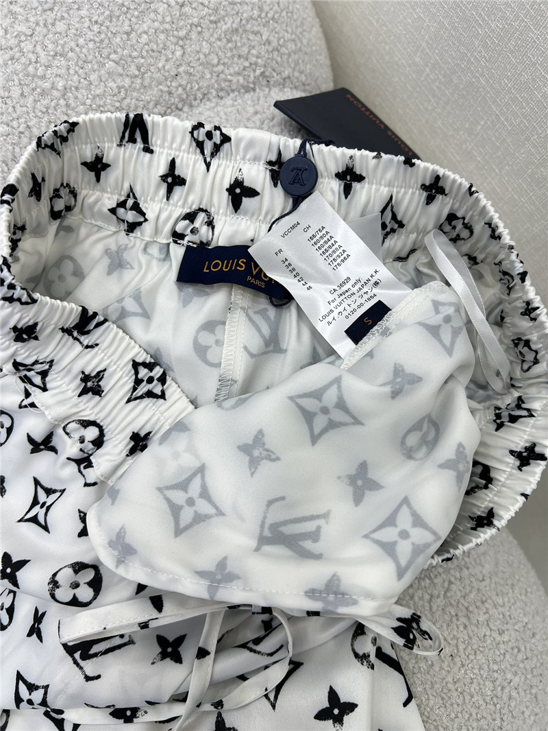 l0vis Vvtt0n lv high waist elastic wide leg pants replica clothes