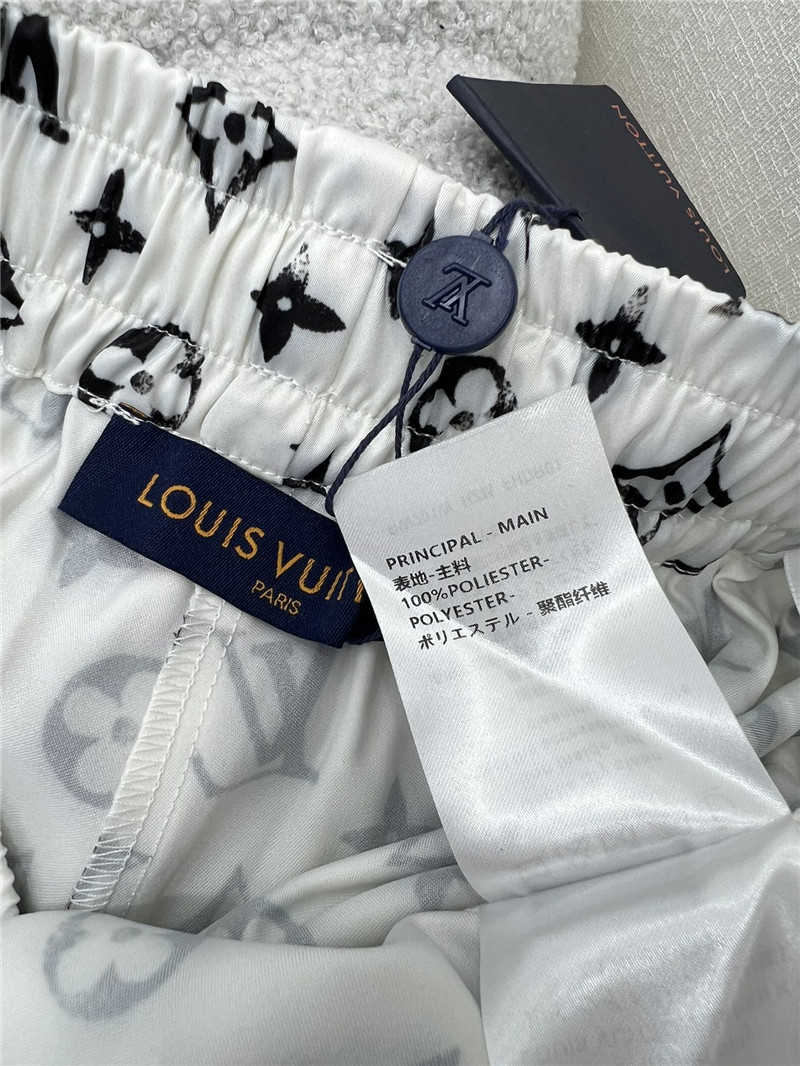 l0vis Vvtt0n lv high waist elastic wide leg pants replica clothes