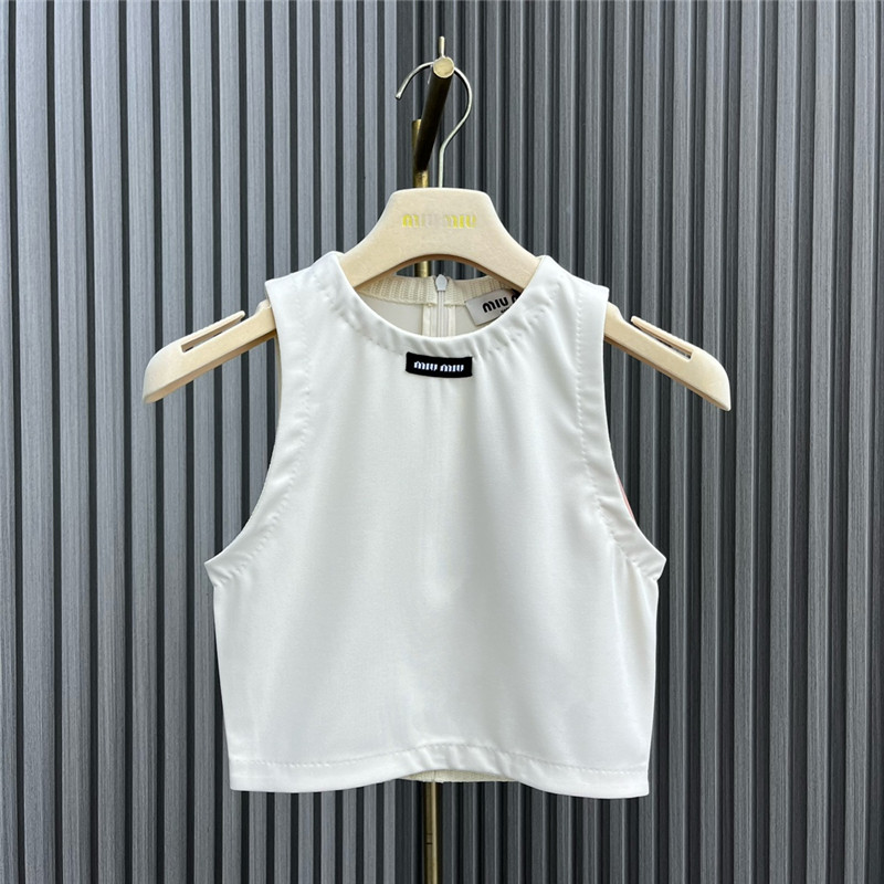 M1um1u fashionable slim fit short vest replica clothes