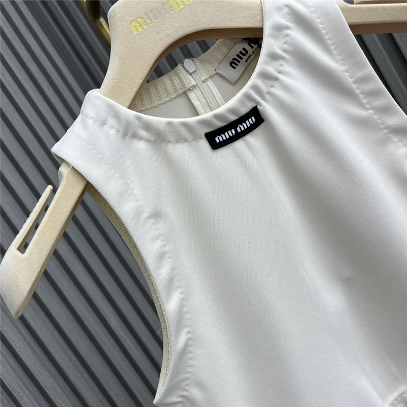 M1um1u fashionable slim fit short vest replica clothes