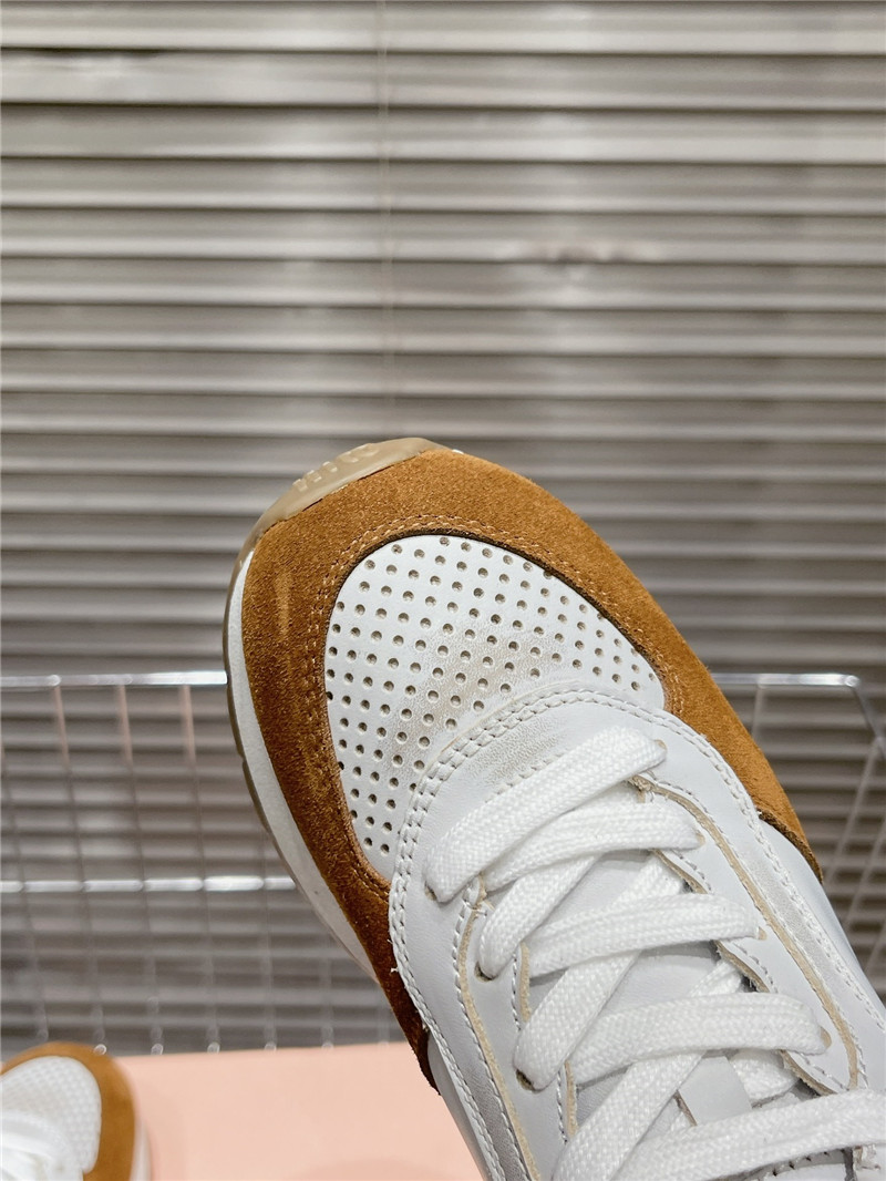 Miu Miu Brown Platform Sneakers