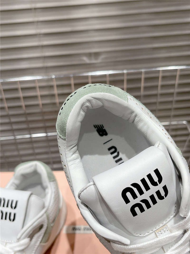 Miu Miu Green Platform Sneakers