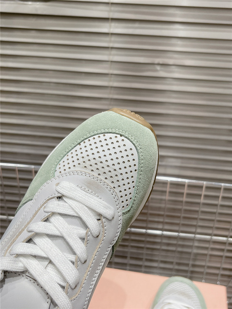 Miu Miu Green Platform Sneakers