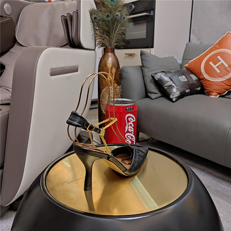 F**di necklace foot-wrapped sandals replica designer shoes