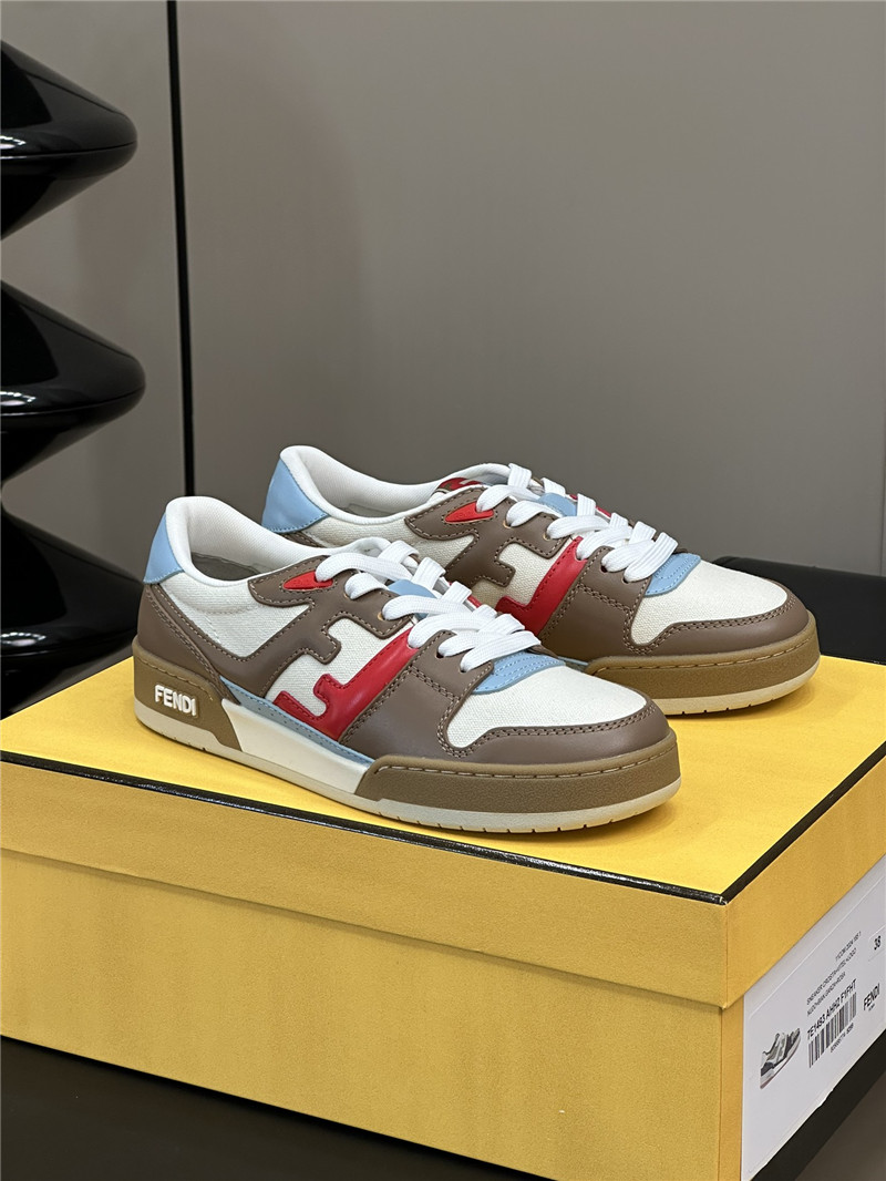 F**di match panelled leather sneakers