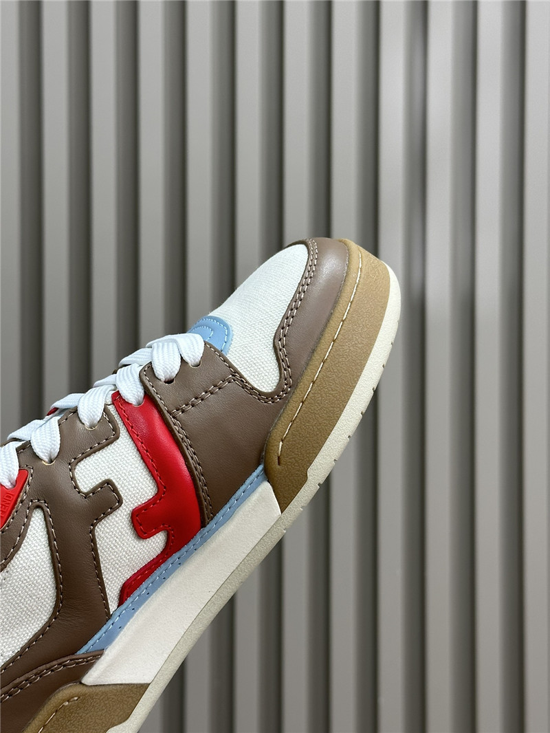 F**di match panelled leather sneakers