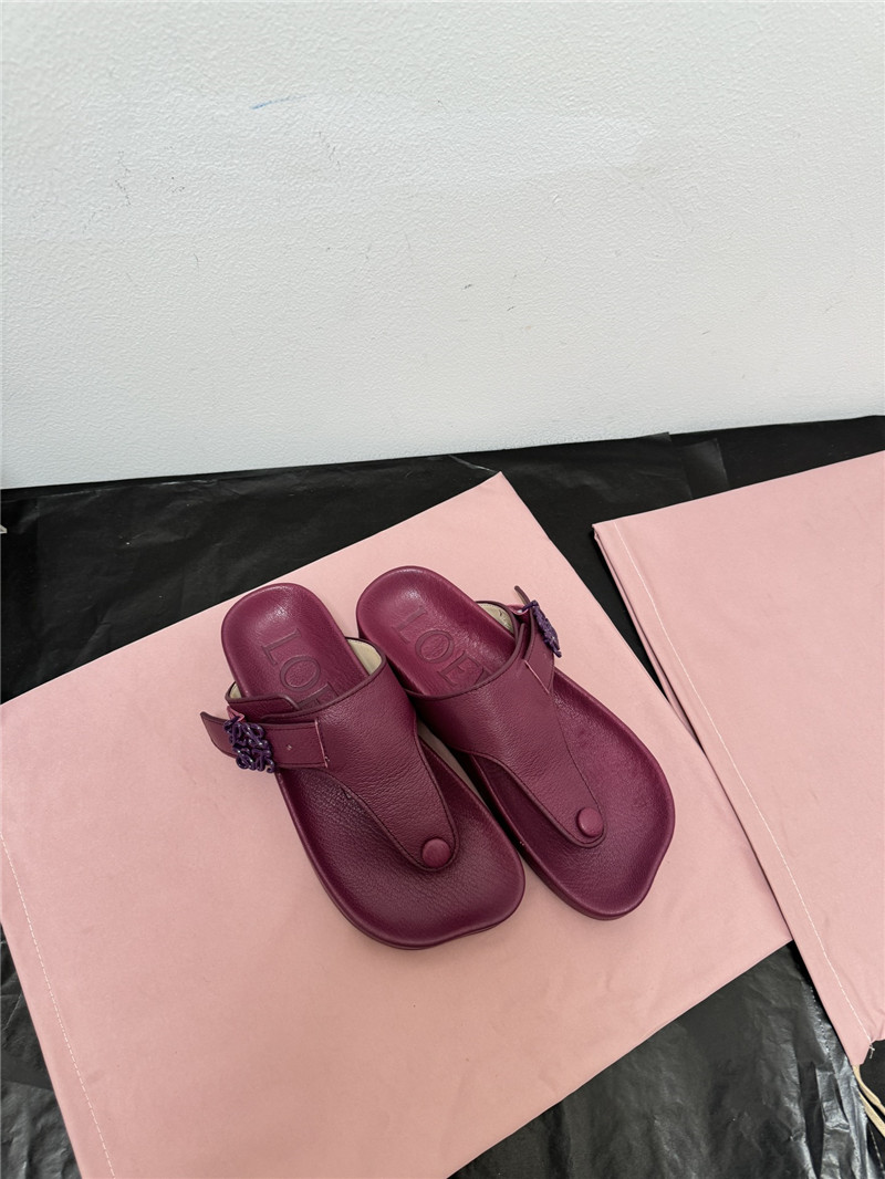 L0ew* new leather slippers for couples
