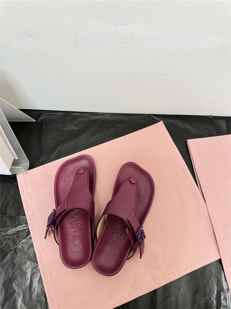 L0ew* new leather slippers for couples