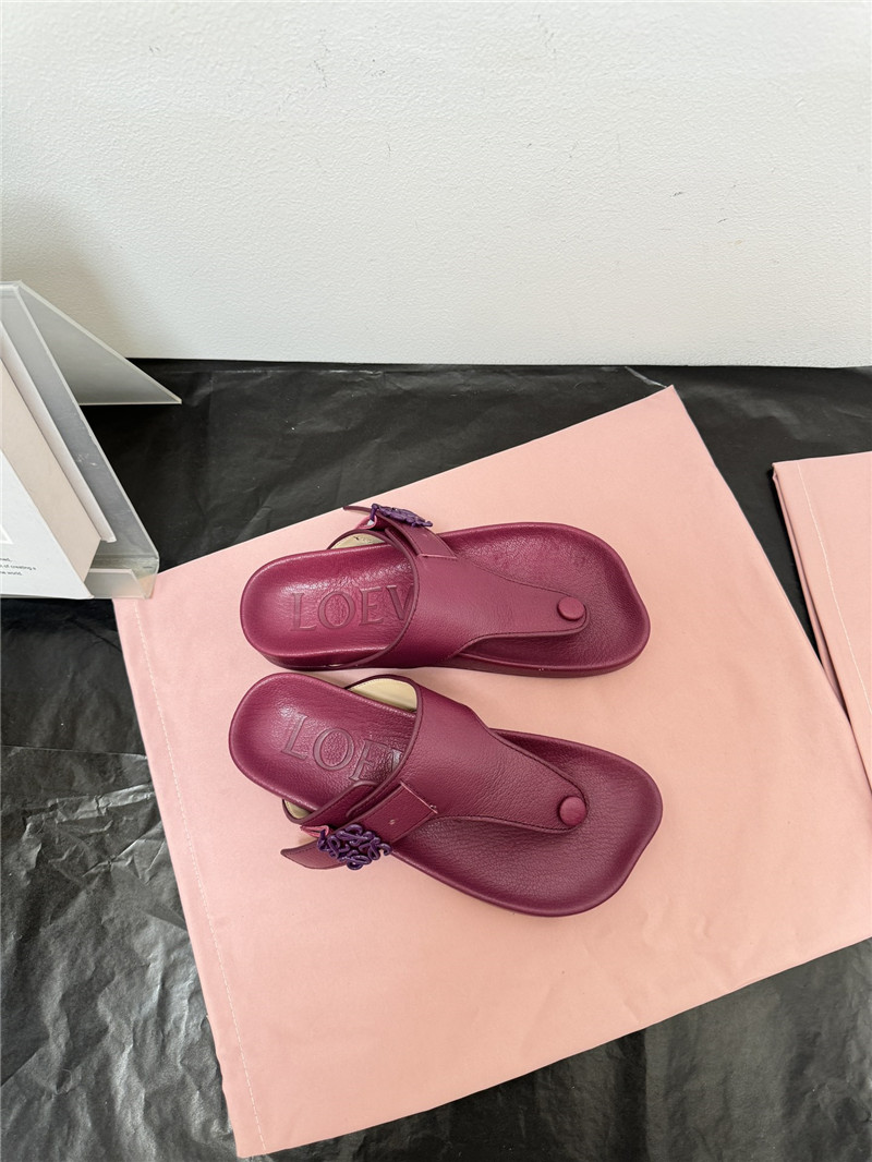 L0ew* new leather slippers for couples