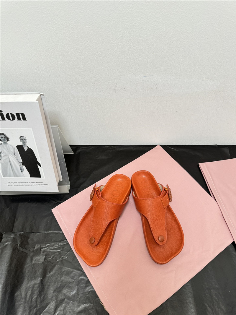 L0ew* new leather slippers for couples