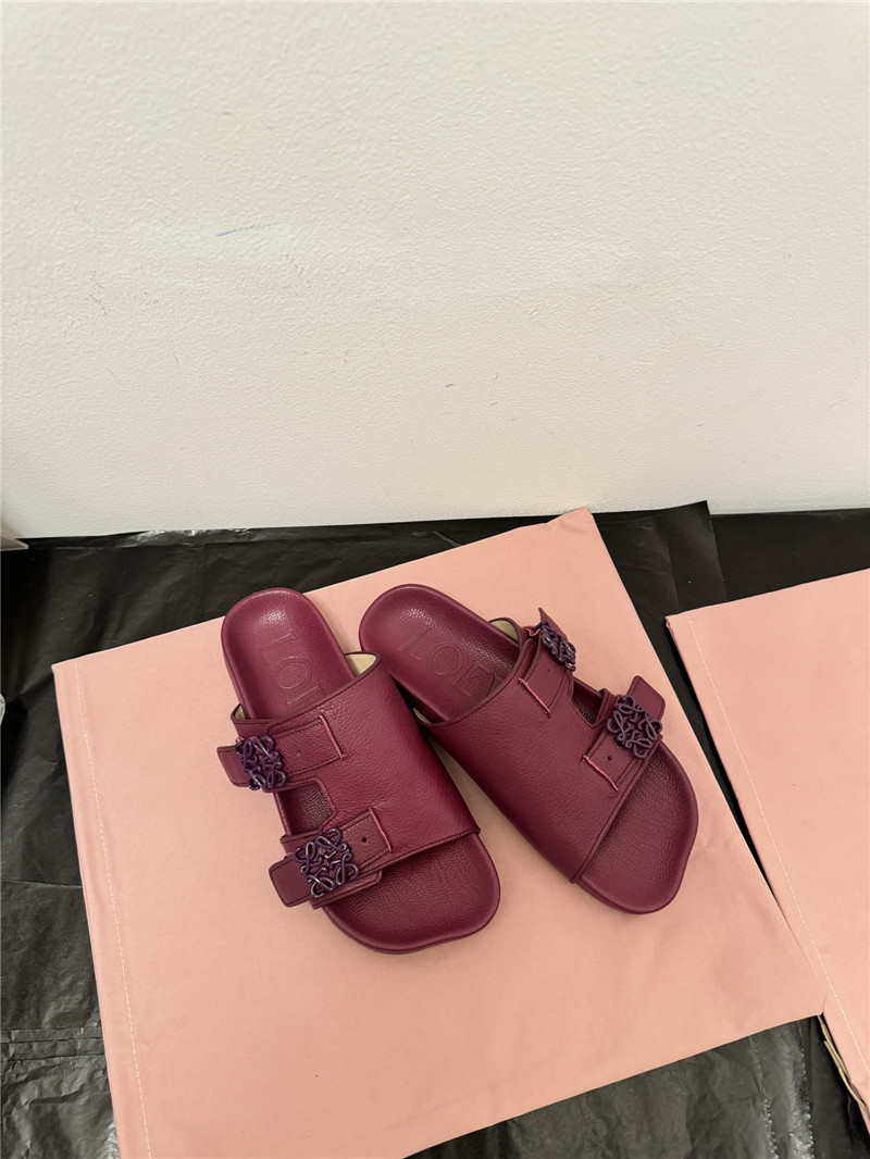 L0ew* new leather slippers for couples