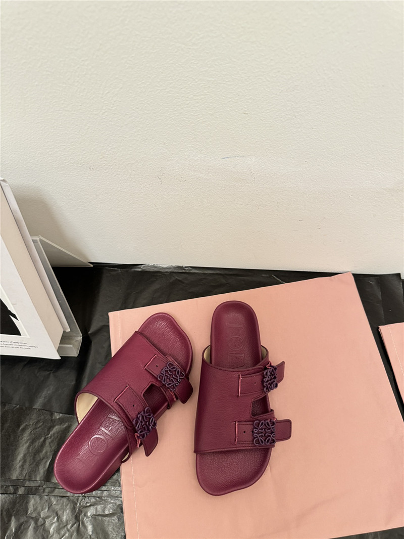 L0ew* new leather slippers for couples