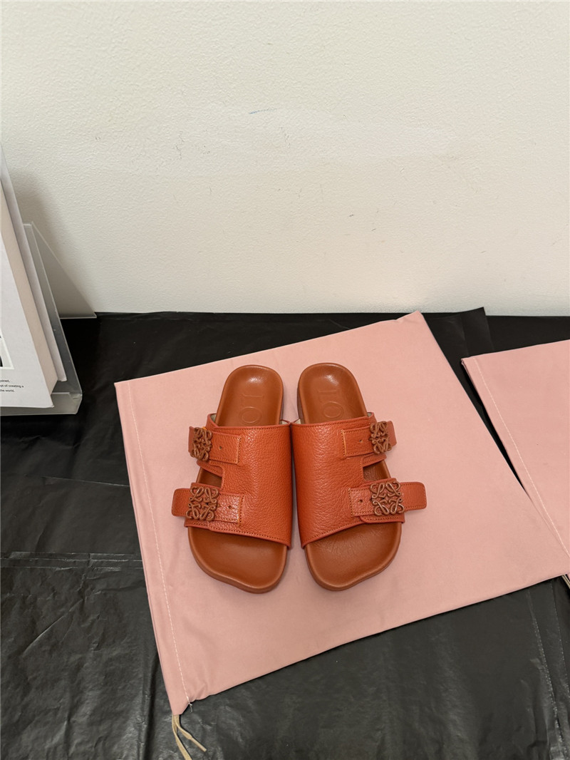 L0ew* new leather slippers for couples