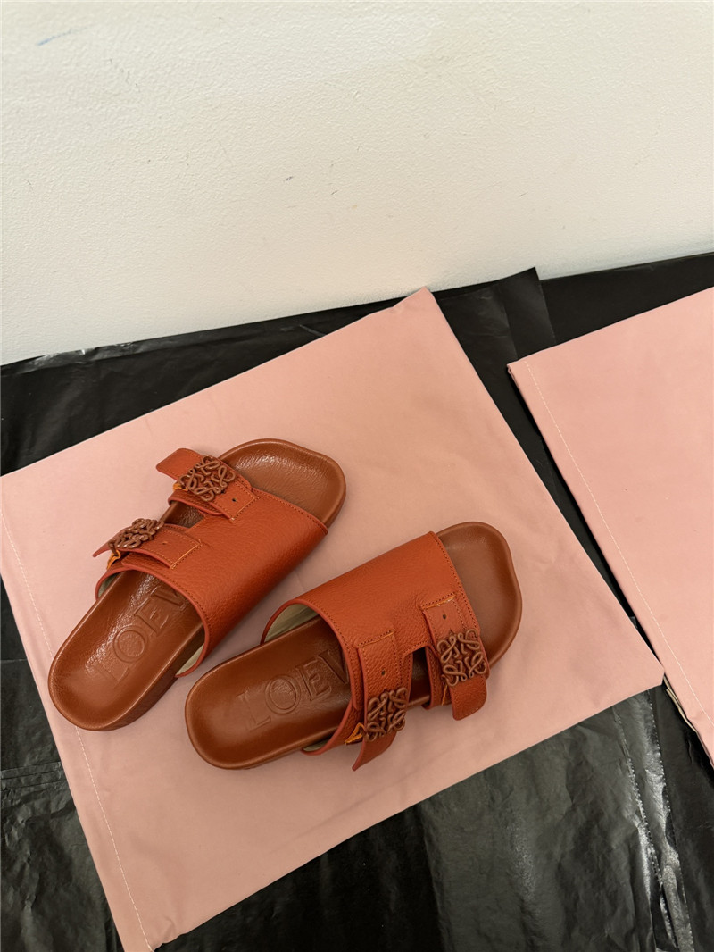 L0ew* new leather slippers for couples