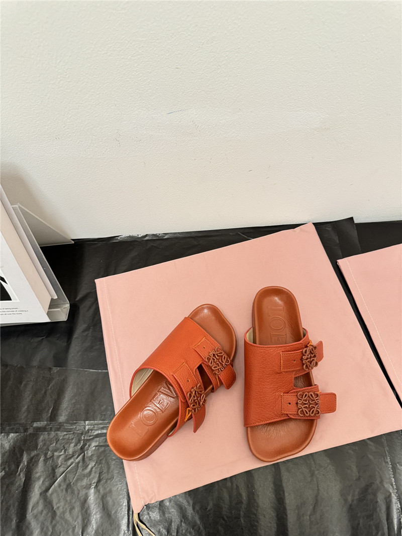 L0ew* new leather slippers for couples