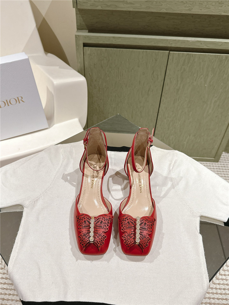 D10r electric embroidery high heels replica designer shoes