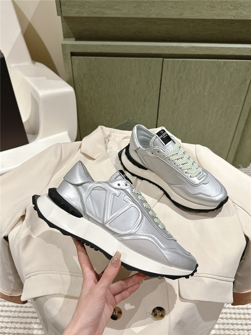 Va1e*ntin0 women’s silver sneakers