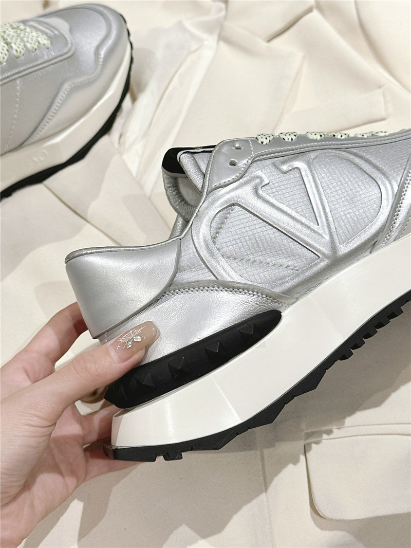 Va1e*ntin0 women’s silver sneakers