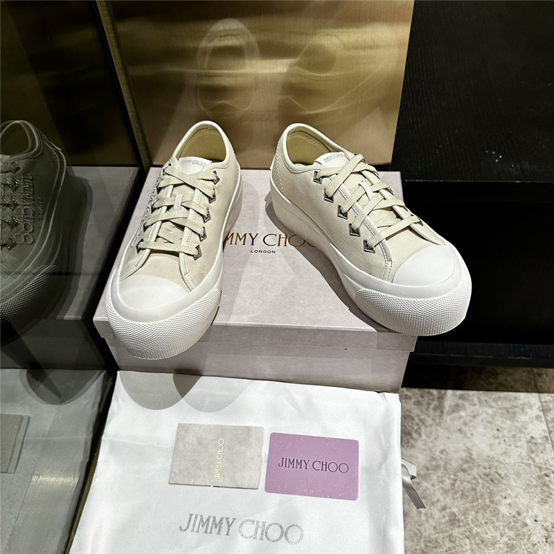 J1m*y Ch00 palma maxi sneakers in beige