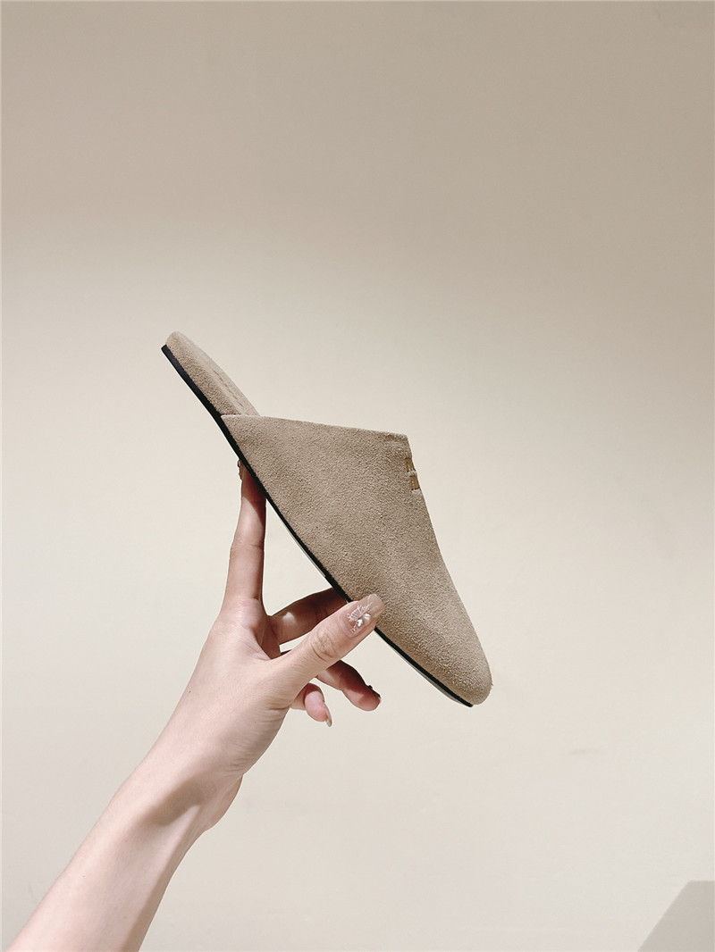 M1um1u small round toe mules slippers replica shoes