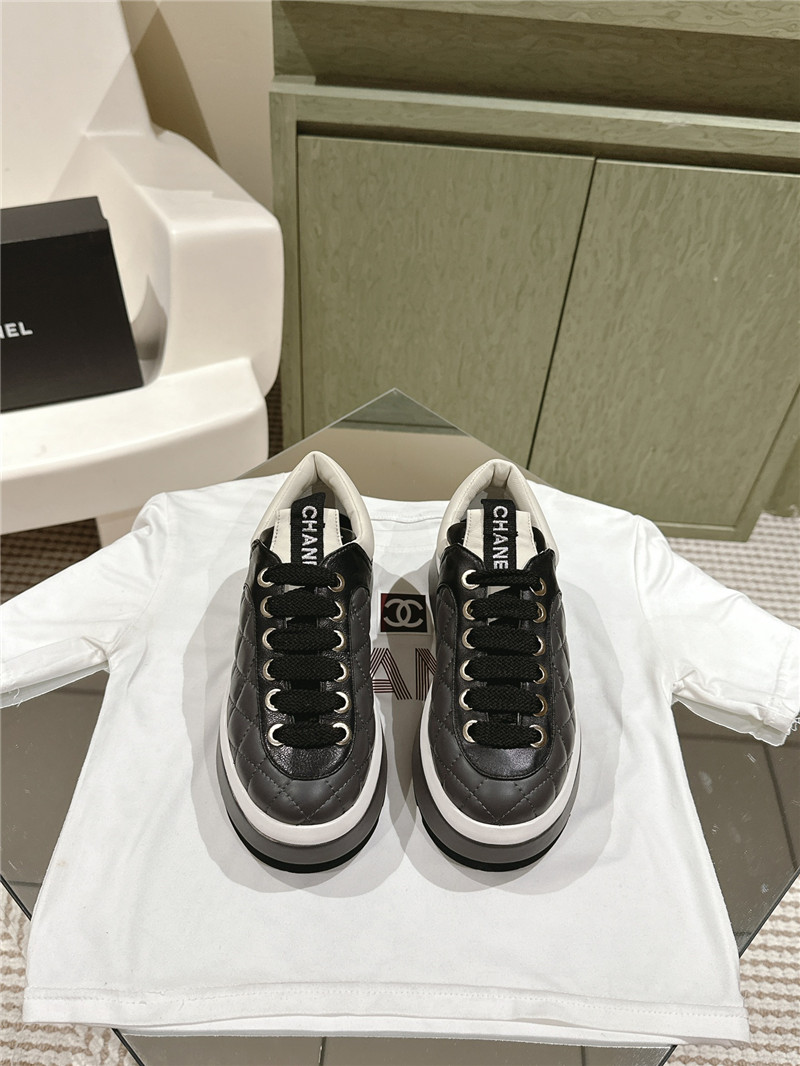 Ch**el platform white sneakers