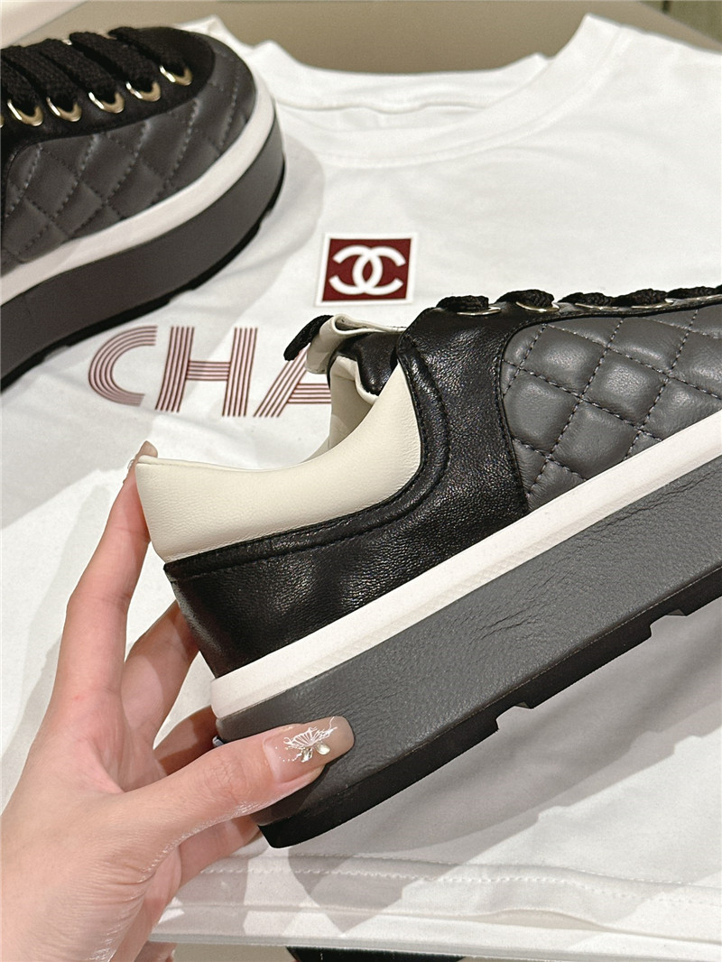 Ch**el platform white sneakers