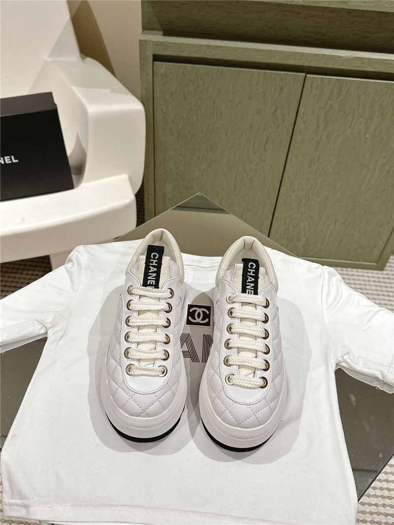 Ch**el platform white sneakers sale