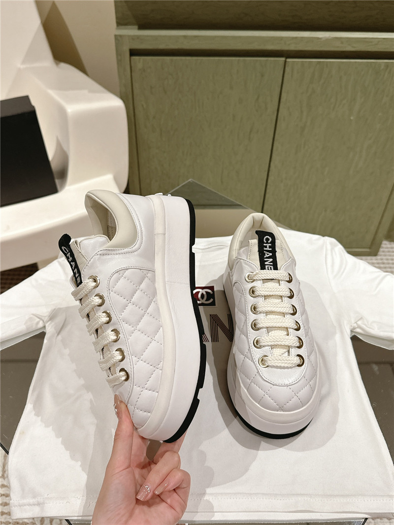 Ch**el platform white sneakers sale