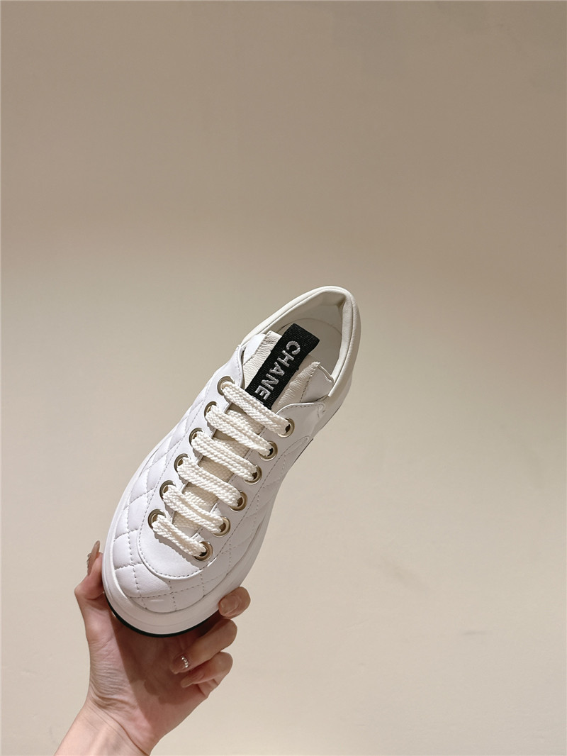 Ch**el platform white sneakers sale