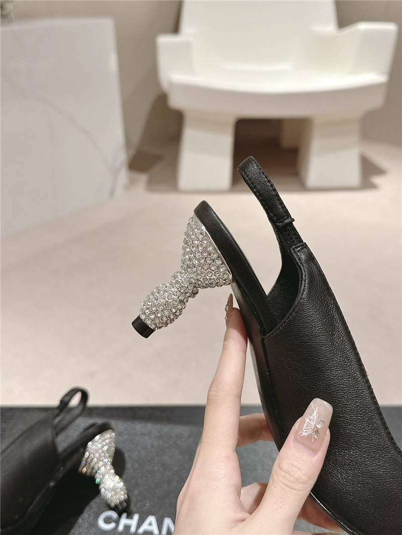 Ch**el pointed toe bow knot heel sandal