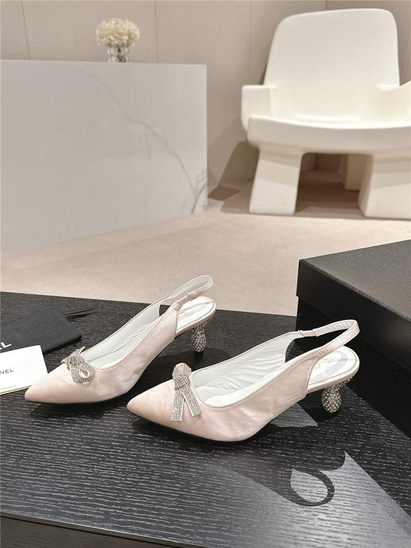 Ch**el bow high heel leather shoes best replica shoes website