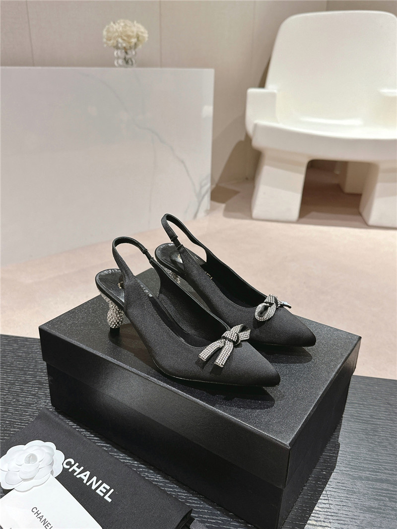 Ch**el bow high heel leather shoes best replica shoes website