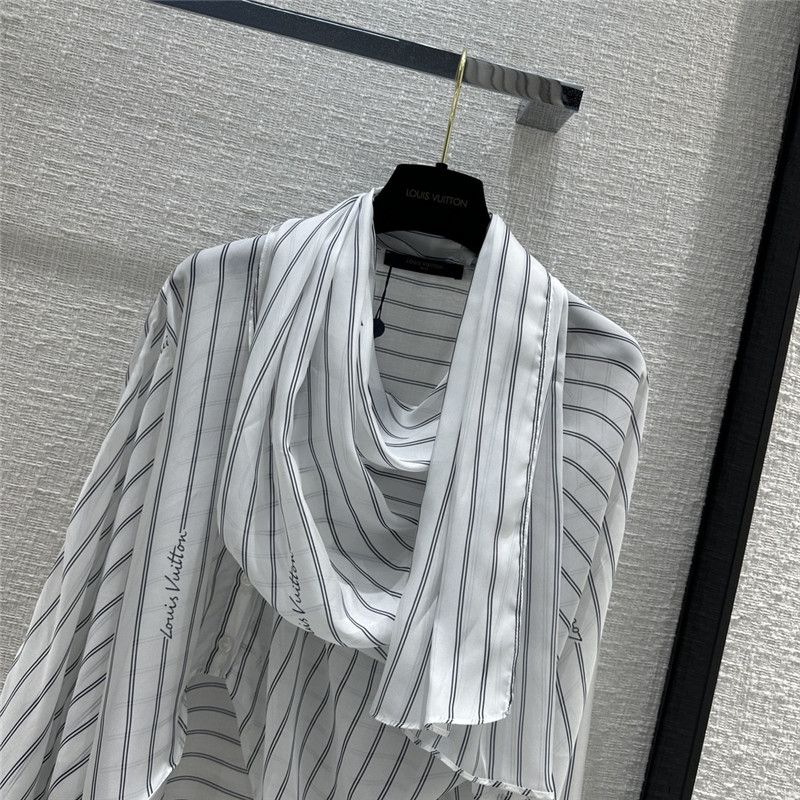 l0vis Vvtt0n lv ribbon scarf printed striped shirt replica clothing