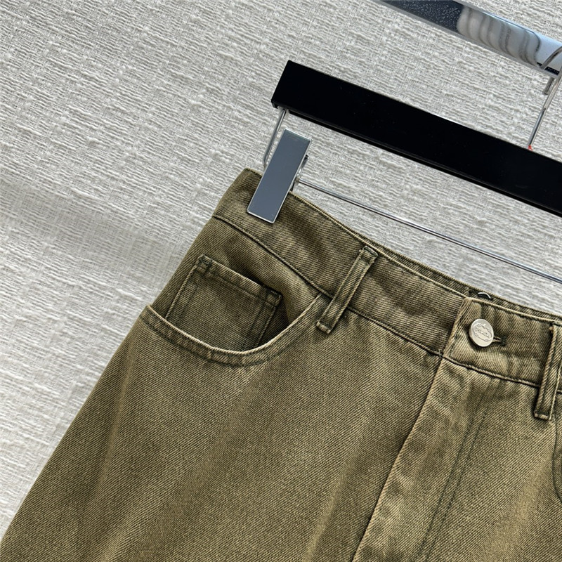 Pra*a vintage green cargo pocket skirt replica clothing sites