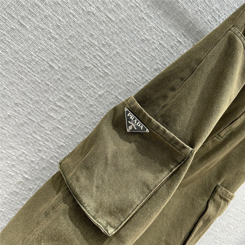 Pra*a vintage green cargo pocket skirt replica clothing sites