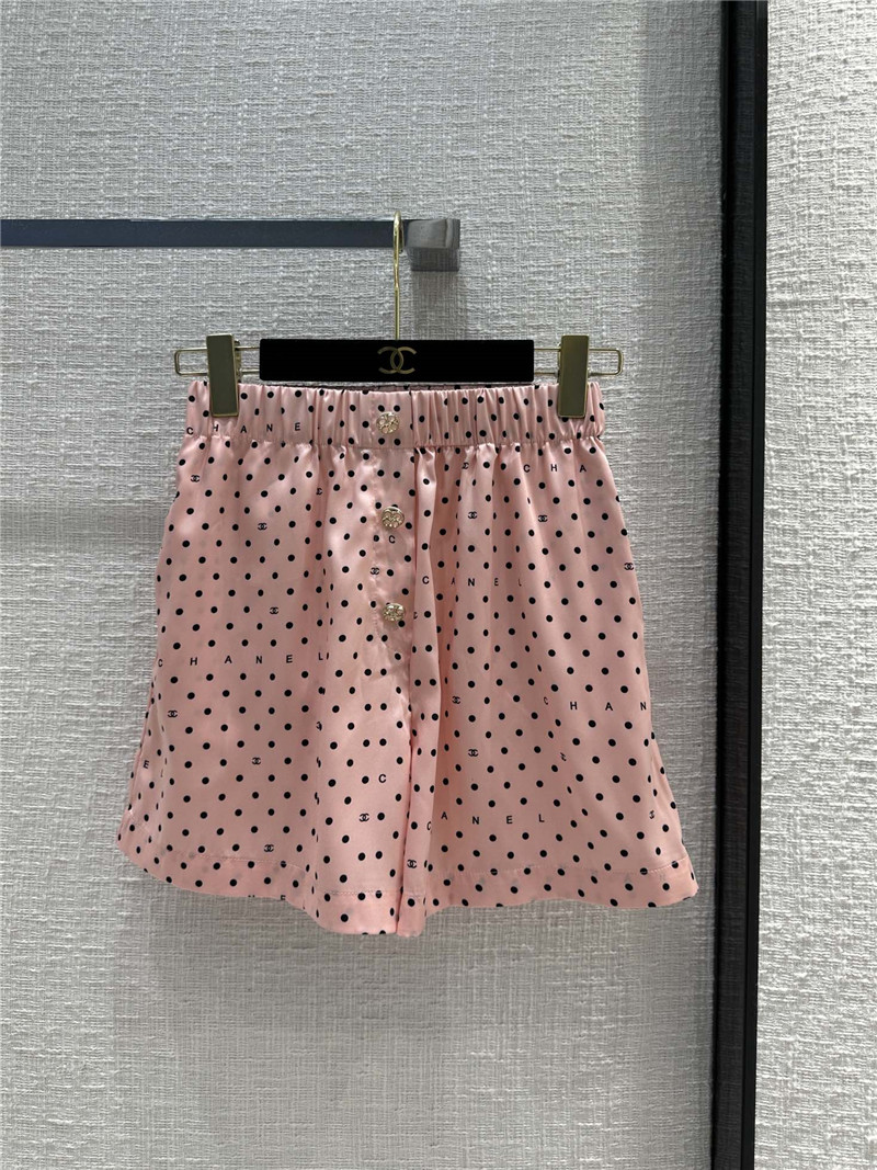 Ch**el pink polka dot logo print suit replicas clothes