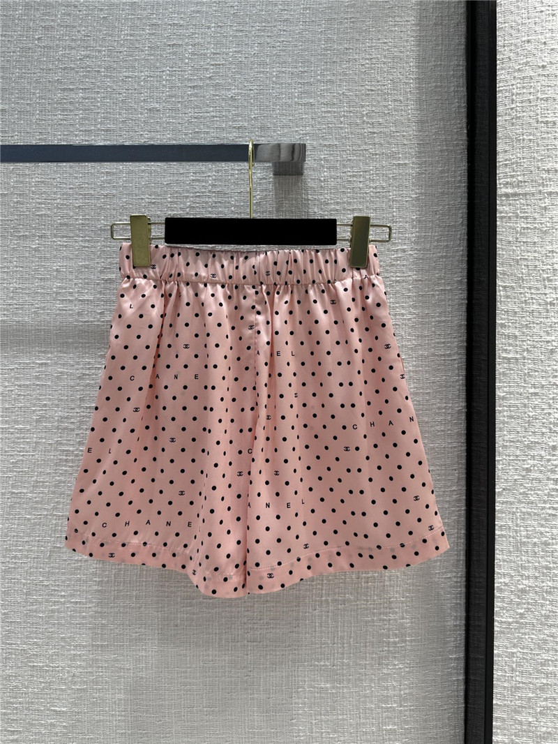 Ch**el pink polka dot logo print suit replicas clothes