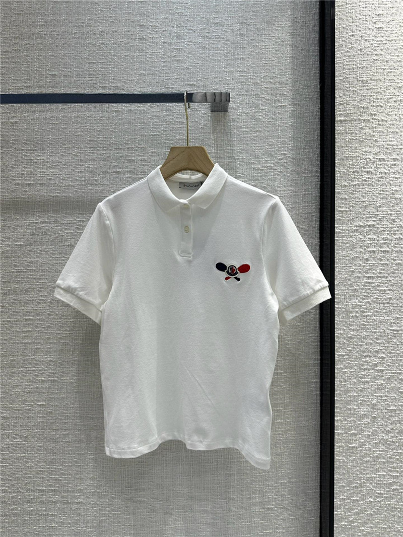 Moncler logo embroidered polo top replica clothing sites