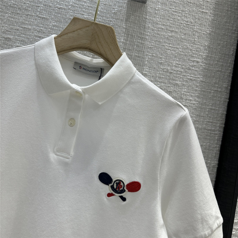 Moncler logo embroidered polo top replica clothing sites