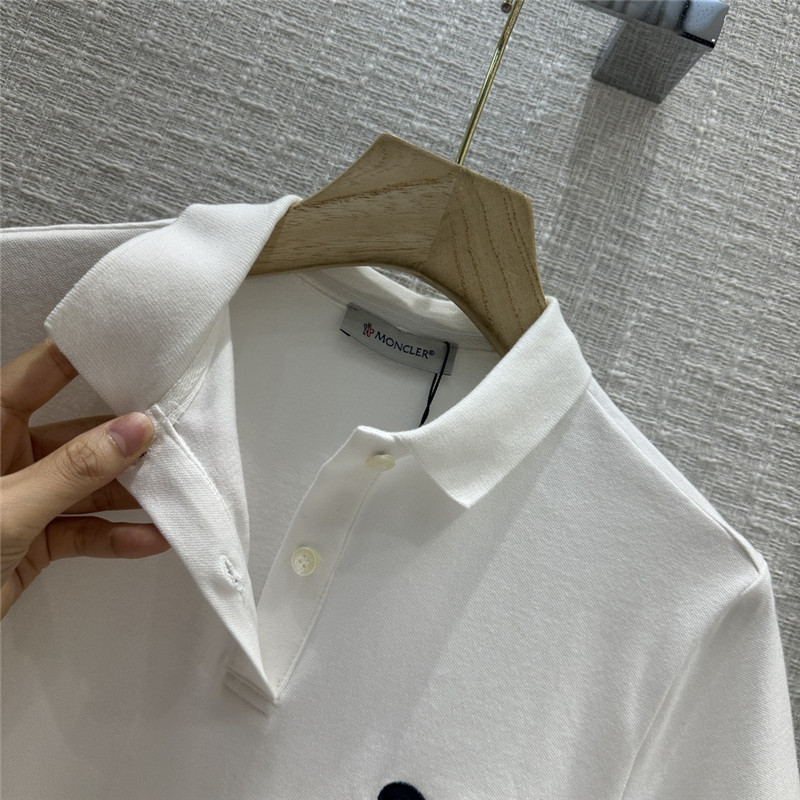 Moncler logo embroidered polo top replica clothing sites
